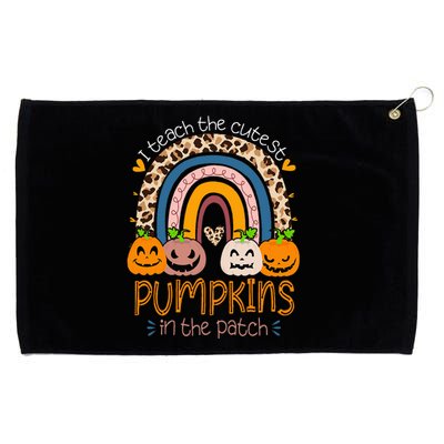 I Teach The Cutest Pumpkins In The Patch Teacher Halloween Grommeted Golf Towel