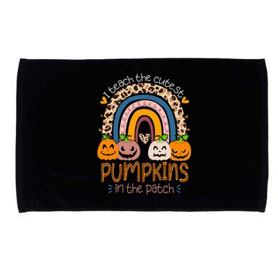 I Teach The Cutest Pumpkins In The Patch Teacher Halloween Microfiber Hand Towel