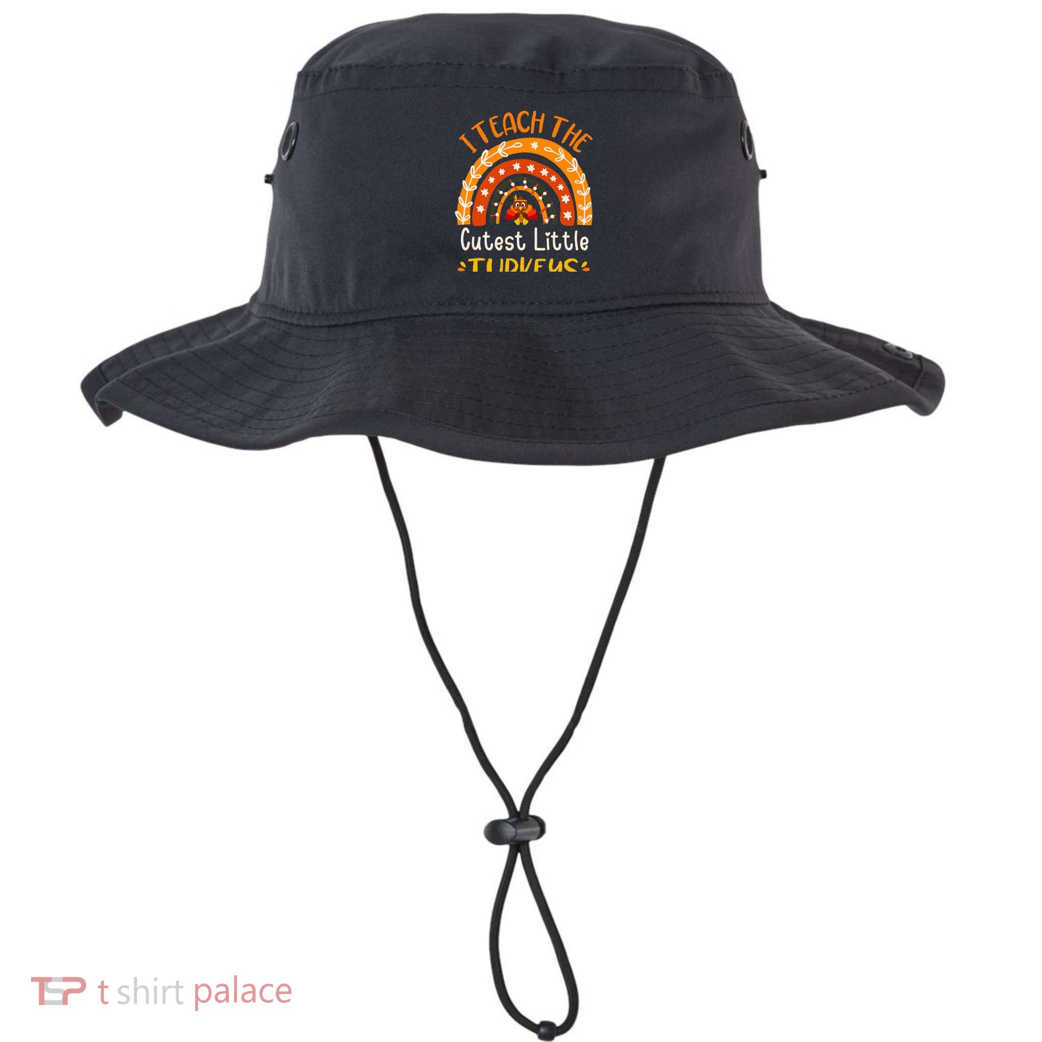 I Teach The Cutest Little Turkeys Thanksgiving Teacher Bucket Hat