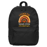 I Teach The Cutest Little Turkeys Thanksgiving Teacher 16 in Basic Backpack