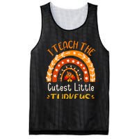 I Teach The Cutest Little Turkeys Thanksgiving Teacher Mesh Reversible Basketball Jersey Tank