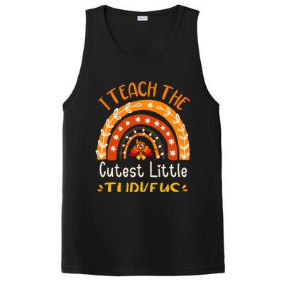 I Teach The Cutest Little Turkeys Thanksgiving Teacher PosiCharge Competitor Tank