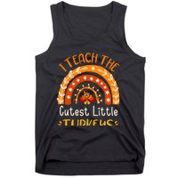 I Teach The Cutest Little Turkeys Thanksgiving Teacher Tank Top