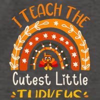 I Teach The Cutest Little Turkeys Thanksgiving Teacher Vector Backpack