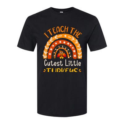 I Teach The Cutest Little Turkeys Thanksgiving Teacher Softstyle® CVC T-Shirt