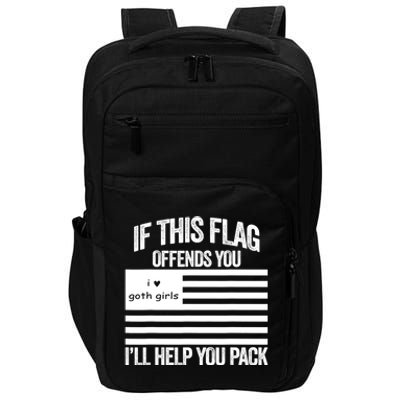 If This USA Goth Girls Flag Offends You, I'll Help You Pack Impact Tech Backpack