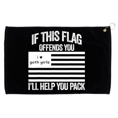 If This USA Goth Girls Flag Offends You, I'll Help You Pack Grommeted Golf Towel