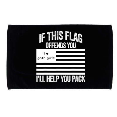 If This USA Goth Girls Flag Offends You, I'll Help You Pack Microfiber Hand Towel