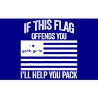 If This USA Goth Girls Flag Offends You, I'll Help You Pack Bumper Sticker