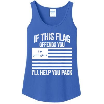 If This USA Goth Girls Flag Offends You, I'll Help You Pack Ladies Essential Tank