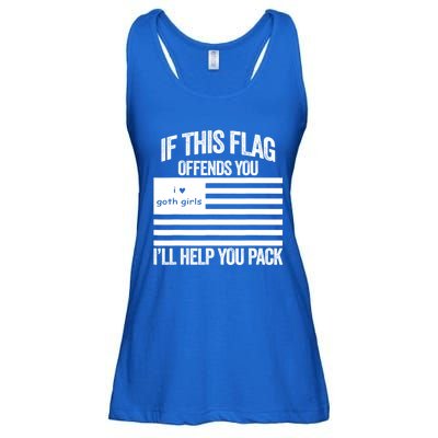 If This USA Goth Girls Flag Offends You, I'll Help You Pack Ladies Essential Flowy Tank