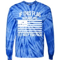 If This USA Goth Girls Flag Offends You, I'll Help You Pack Tie-Dye Long Sleeve Shirt