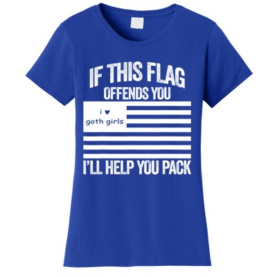 If This USA Goth Girls Flag Offends You, I'll Help You Pack Women's T-Shirt