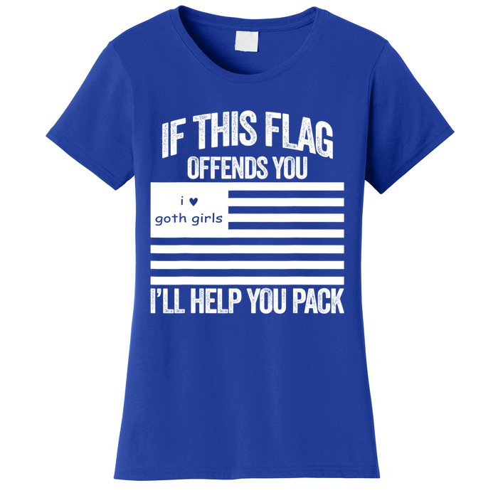 If This USA Goth Girls Flag Offends You, I'll Help You Pack Women's T-Shirt