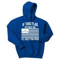 If This USA Goth Girls Flag Offends You, I'll Help You Pack Kids Hoodie