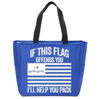 If This USA Goth Girls Flag Offends You, I'll Help You Pack Zip Tote Bag