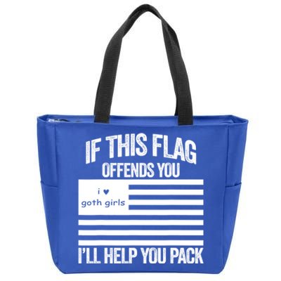 If This USA Goth Girls Flag Offends You, I'll Help You Pack Zip Tote Bag