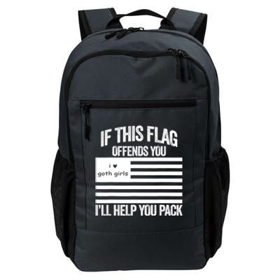 If This USA Goth Girls Flag Offends You, I'll Help You Pack Daily Commute Backpack