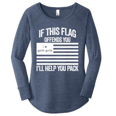 If This USA Goth Girls Flag Offends You, I'll Help You Pack Women's Perfect Tri Tunic Long Sleeve Shirt