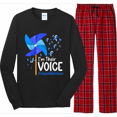 I'm Their Voice Pinwheel Child Abuse Prevention Awareness Long Sleeve Pajama Set