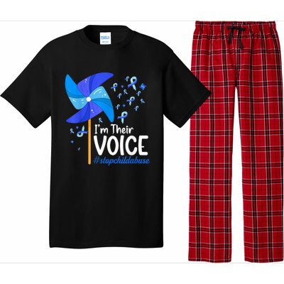 I'm Their Voice Pinwheel Child Abuse Prevention Awareness Pajama Set