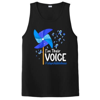 I'm Their Voice Pinwheel Child Abuse Prevention Awareness PosiCharge Competitor Tank