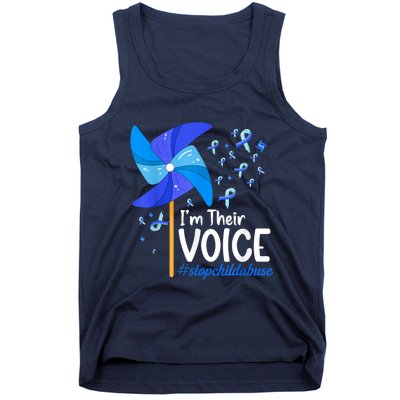 I'm Their Voice Pinwheel Child Abuse Prevention Awareness Tank Top