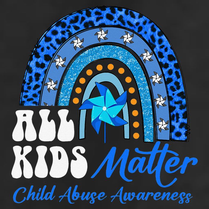 I'm Their Voice Pinwheel Child Abuse Prevention Awareness 7 Panel Mesh Trucker Snapback Hat