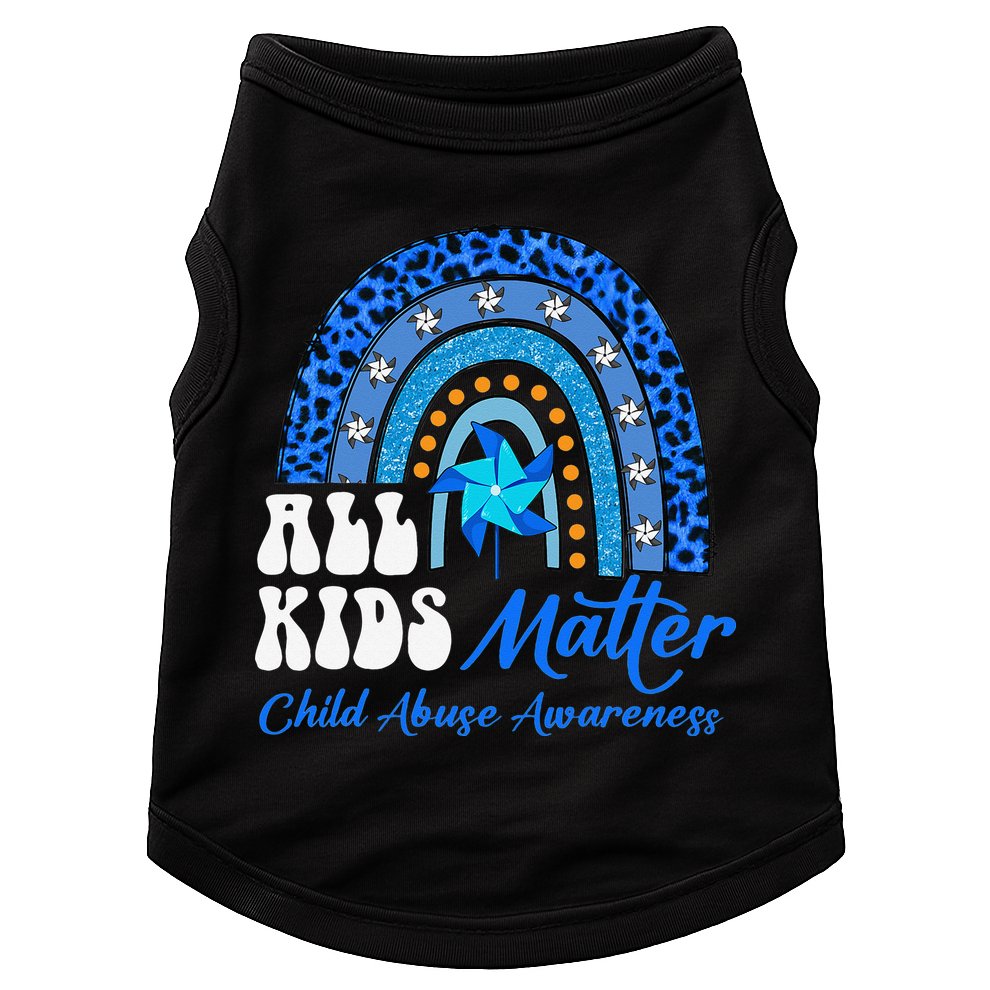 I'm Their Voice Pinwheel Child Abuse Prevention Awareness Doggie Tank
