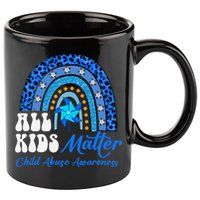 I'm Their Voice Pinwheel Child Abuse Prevention Awareness 11oz C Handle Ceramic Mug