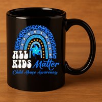 I'm Their Voice Pinwheel Child Abuse Prevention Awareness 11oz C Handle Ceramic Mug