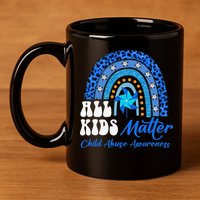 I'm Their Voice Pinwheel Child Abuse Prevention Awareness 11oz C Handle Ceramic Mug