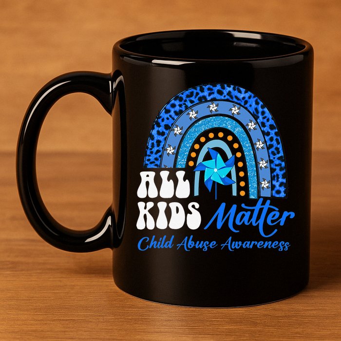 I'm Their Voice Pinwheel Child Abuse Prevention Awareness 11oz C Handle Ceramic Mug