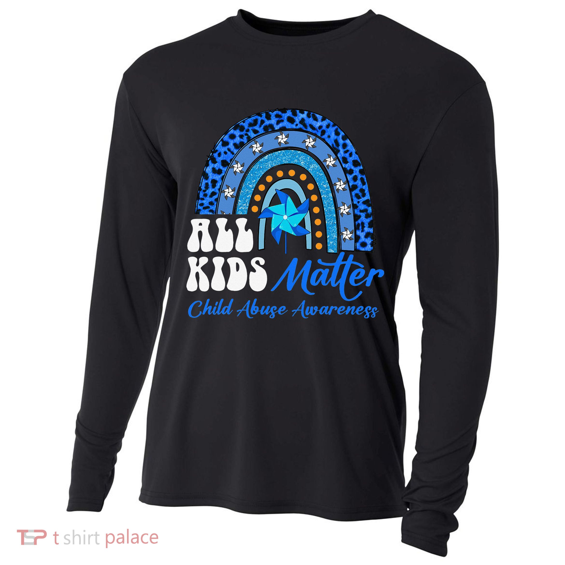 I'm Their Voice Pinwheel Child Abuse Prevention Awareness Cooling Performance Long Sleeve Crew