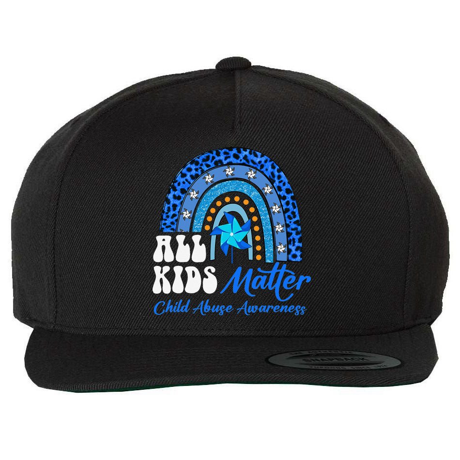 I'm Their Voice Pinwheel Child Abuse Prevention Awareness Wool Snapback Cap