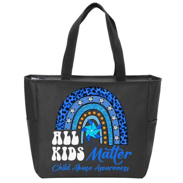 I'm Their Voice Pinwheel Child Abuse Prevention Awareness Zip Tote Bag