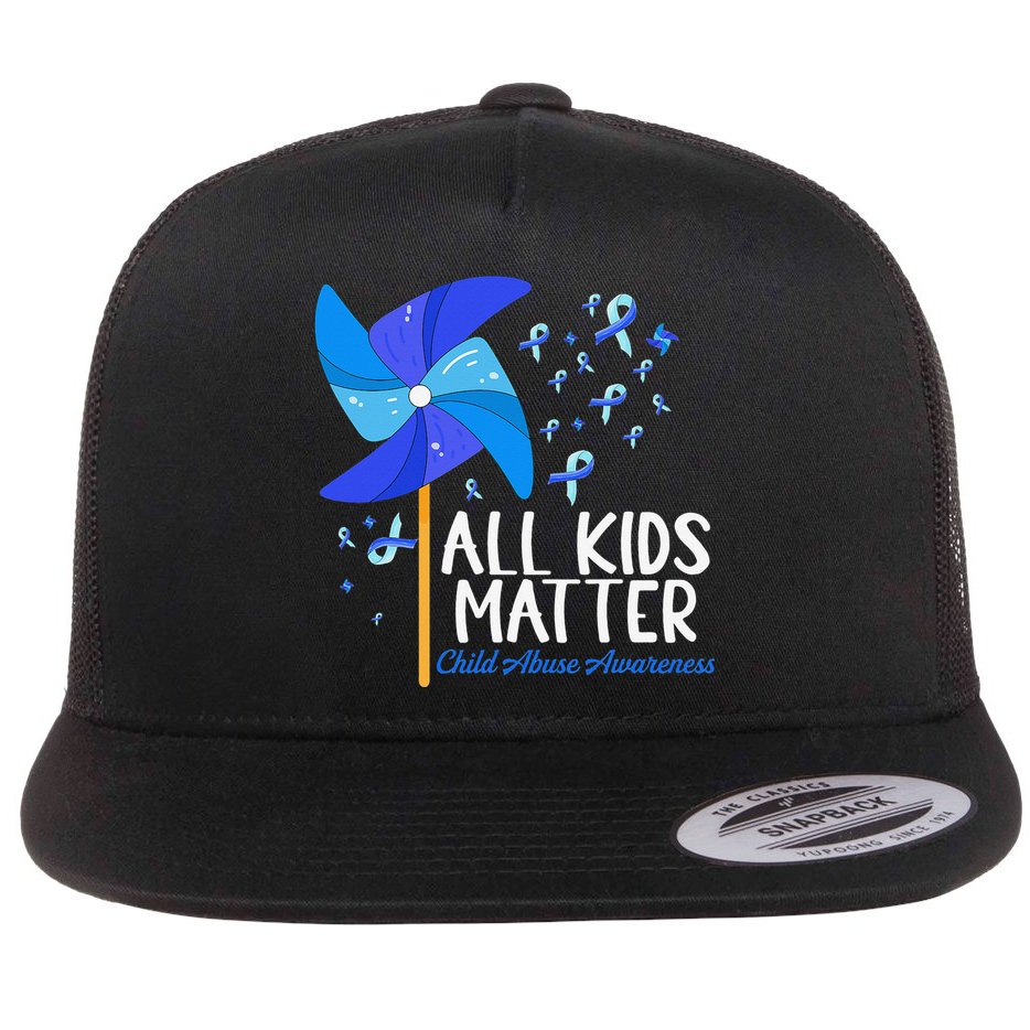 Im Their Voice Stop Child Abuse Prevention Awareness Month Flat Bill Trucker Hat