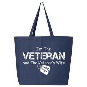 I'm The Veteran And The Veteran's Wife Veterans Day Gift 25L Jumbo Tote