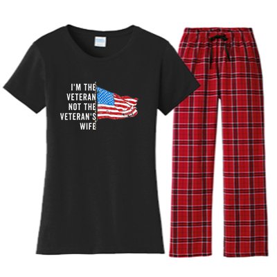 IM The Veteran Not The VeteranS Wife Quote Saying Meme Women's Flannel Pajama Set