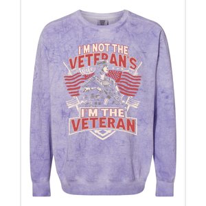 IM The Veteran Not The Veterans Wife Memorial Day 2024 Gift Colorblast Crewneck Sweatshirt