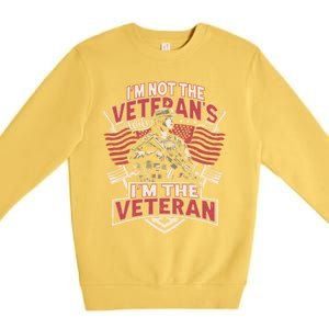 IM The Veteran Not The Veterans Wife Memorial Day 2024 Gift Premium Crewneck Sweatshirt