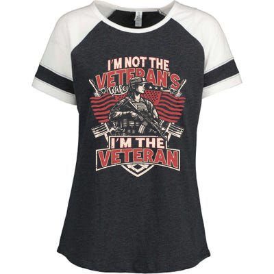 IM The Veteran Not The Veterans Wife Memorial Day 2024 Gift Enza Ladies Jersey Colorblock Tee