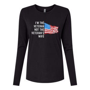 IM The Veteran Not The VeteranS Wife Meme Womens Cotton Relaxed Long Sleeve T-Shirt