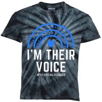 Im Their Voice Heart Child Abuse Awareness Month Prevention Kids Tie-Dye T-Shirt