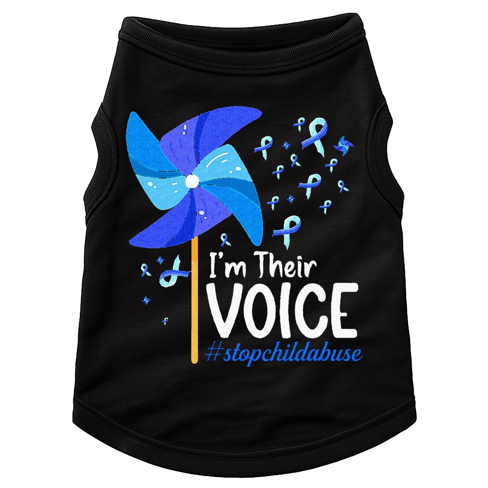 Im Their Voice Pinwheel Child Abuse Prevention Awareness Doggie Tank
