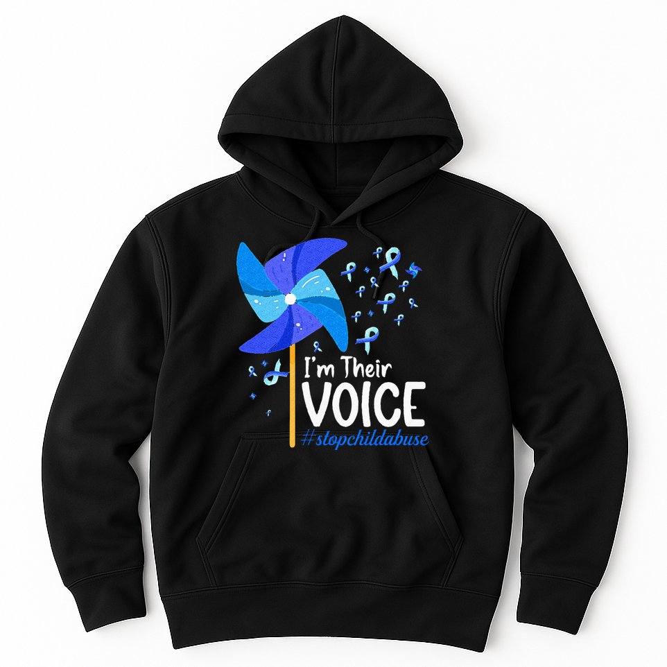 Im Their Voice Pinwheel Child Abuse Prevention Awareness Hoodie