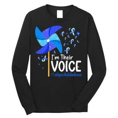 Im Their Voice Pinwheel Child Abuse Prevention Awareness Long Sleeve Shirt