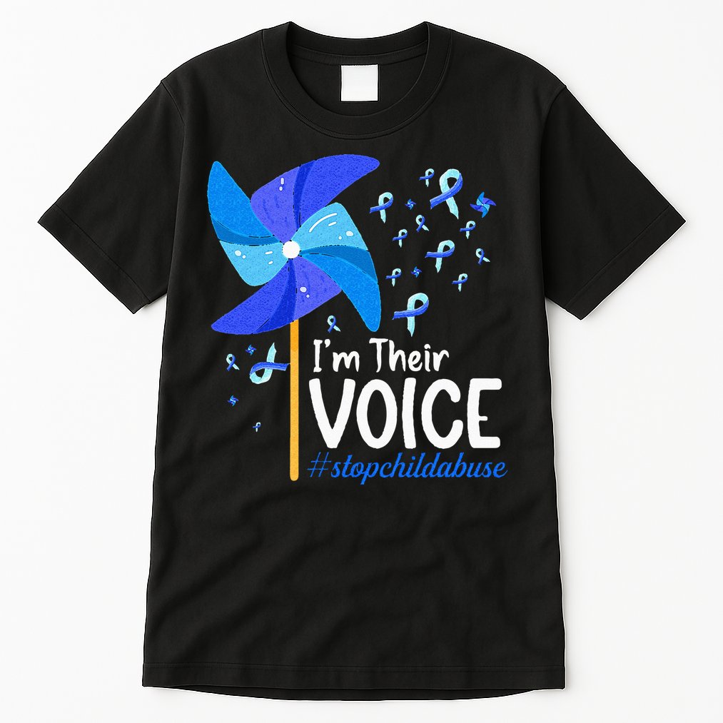 Im Their Voice Pinwheel Child Abuse Prevention Awareness Tall T-Shirt