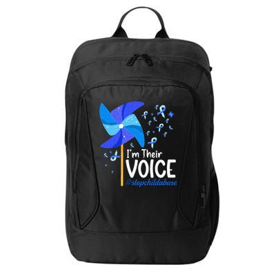 Im Their Voice Pinwheel Child Abuse Prevention Awareness City Backpack