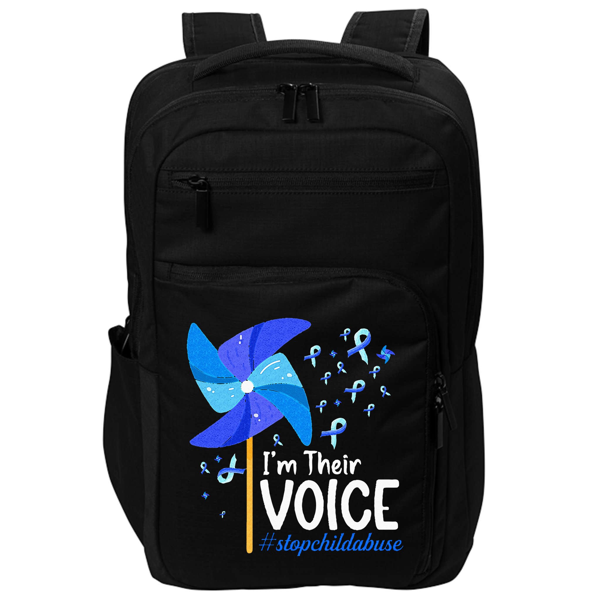 Im Their Voice Pinwheel Child Abuse Prevention Awareness Impact Tech Backpack